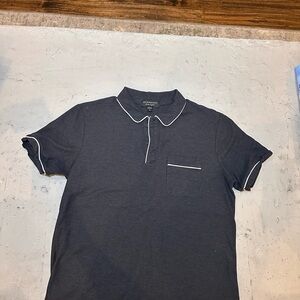 Men's Burberry gray preowned Polo Shirt size Large